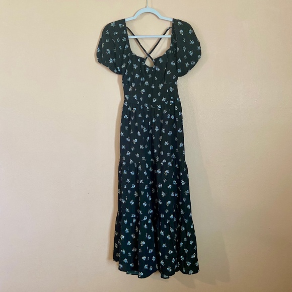 American Eagle Floral Open Back Corset Midi Dress - Picture 4 of 7